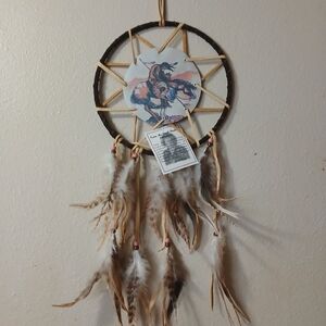 RARE FIND 1980's Sharon Martin Dreamcatcher with Feathers